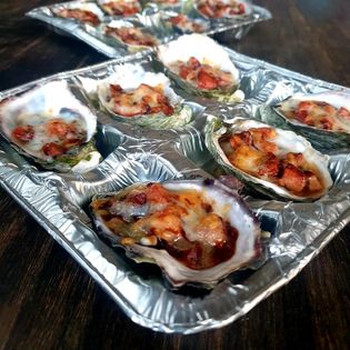 Aluminium Foil Trays | 125 Pk Eazy Azz Oyster Food Trays | Shucking Cooking Serving Tray