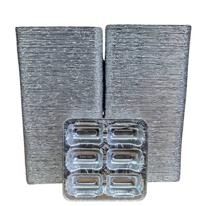 Aluminium Foil Trays | 500 Bulk Pack Eazy Azz Oyster Food Trays | Shucking Cooking Serving Tray