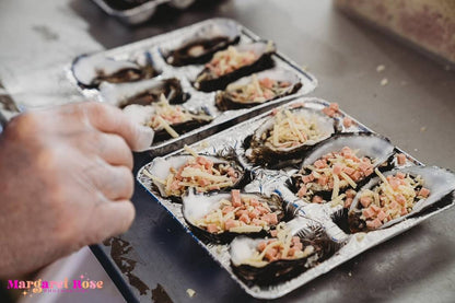 Aluminium Foil Trays | 12pk Eazy Azz Oyster Food Trays | Shucking Cooking Serving Tray