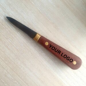 Your logo personalised lasered wooden eazy azz shucking oyster knife